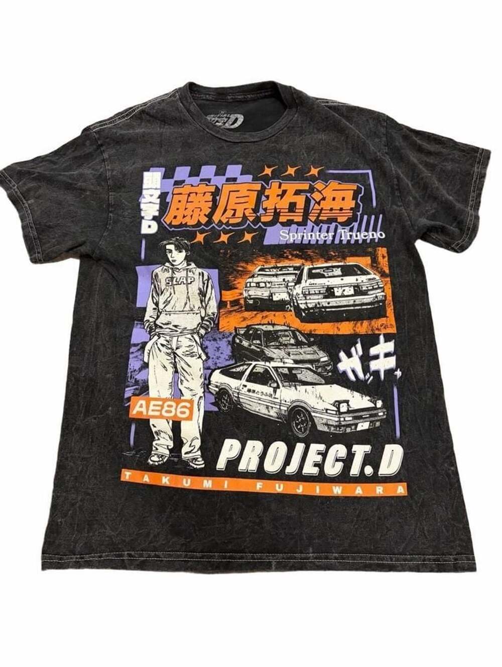 Ripple Junction Initial D Project D Takumi Fujiwara AE86 sz M Wash T-Shirt